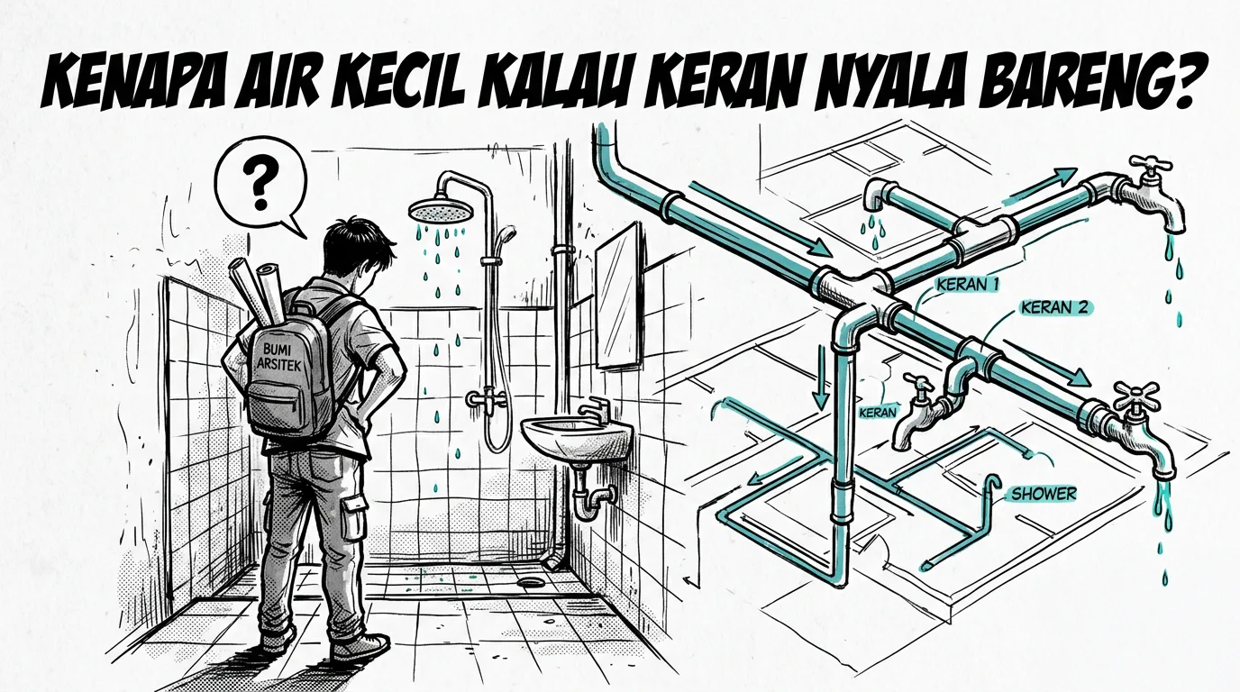 Kenapa Air Kecil Kalau Kran Nyala Bareng? Ini Masalah Desain Pipanya